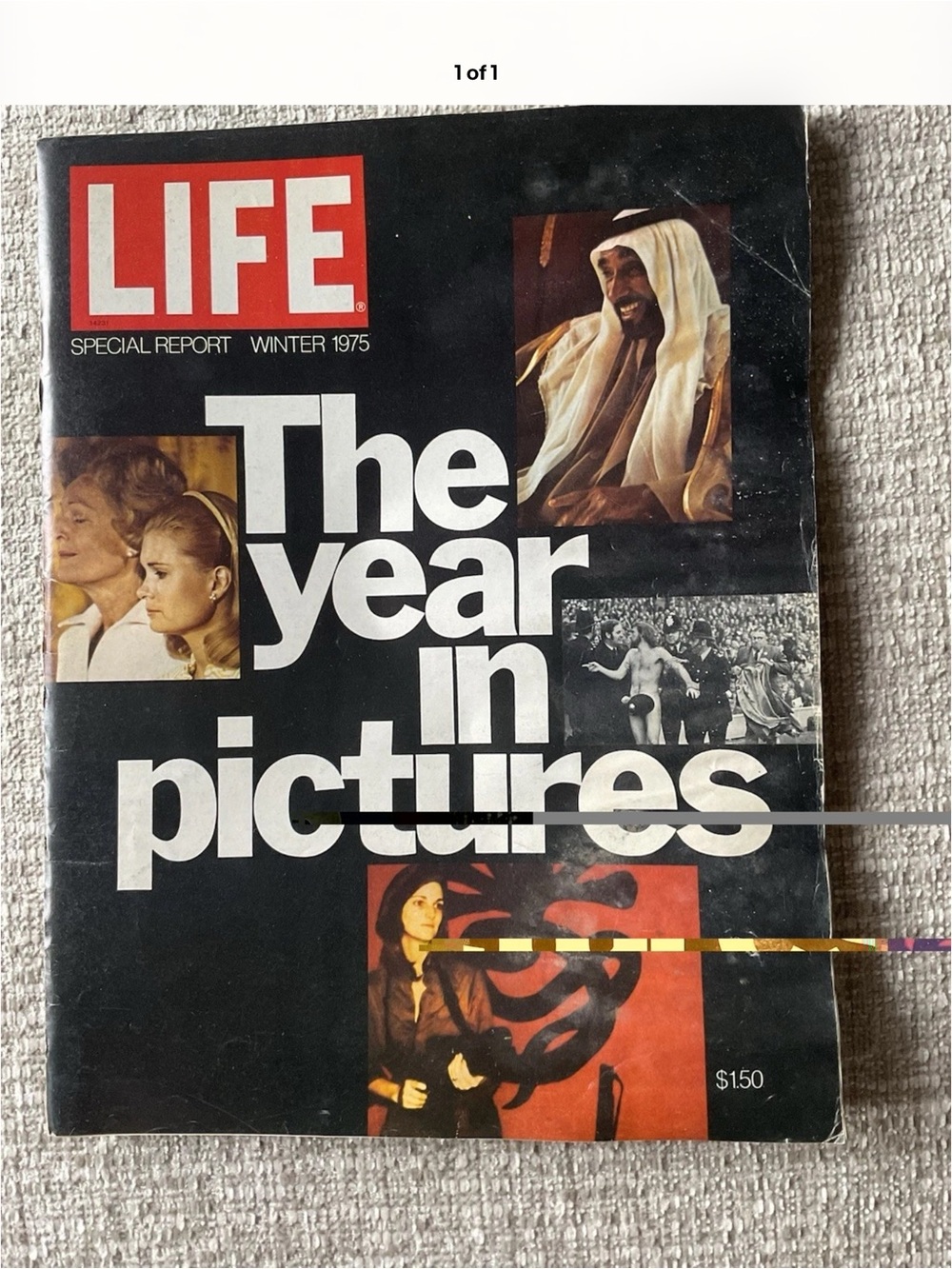 LIFE Magazine "The Year in Pictures" Winter 1975 - Black Cover